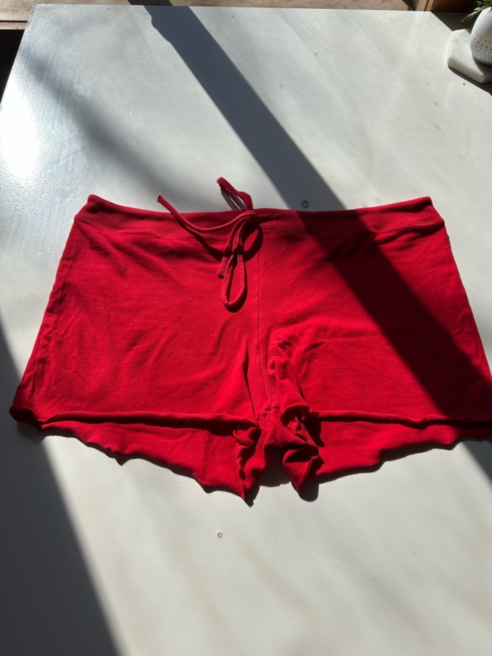 SKIMS Red Lounge Shorts with Drawstring XL